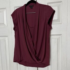 Halogen Deep Red Drape Blouse